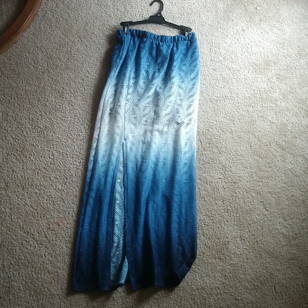 Gradient blue skirt